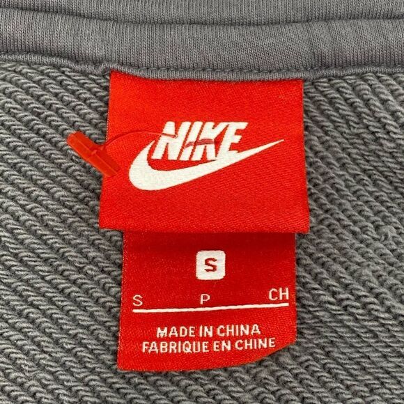 Chicago Bulls Nike Mens Showtime Hoodie Gray Heathered Drawstring Sweatshirt S - Picture 6 of 8